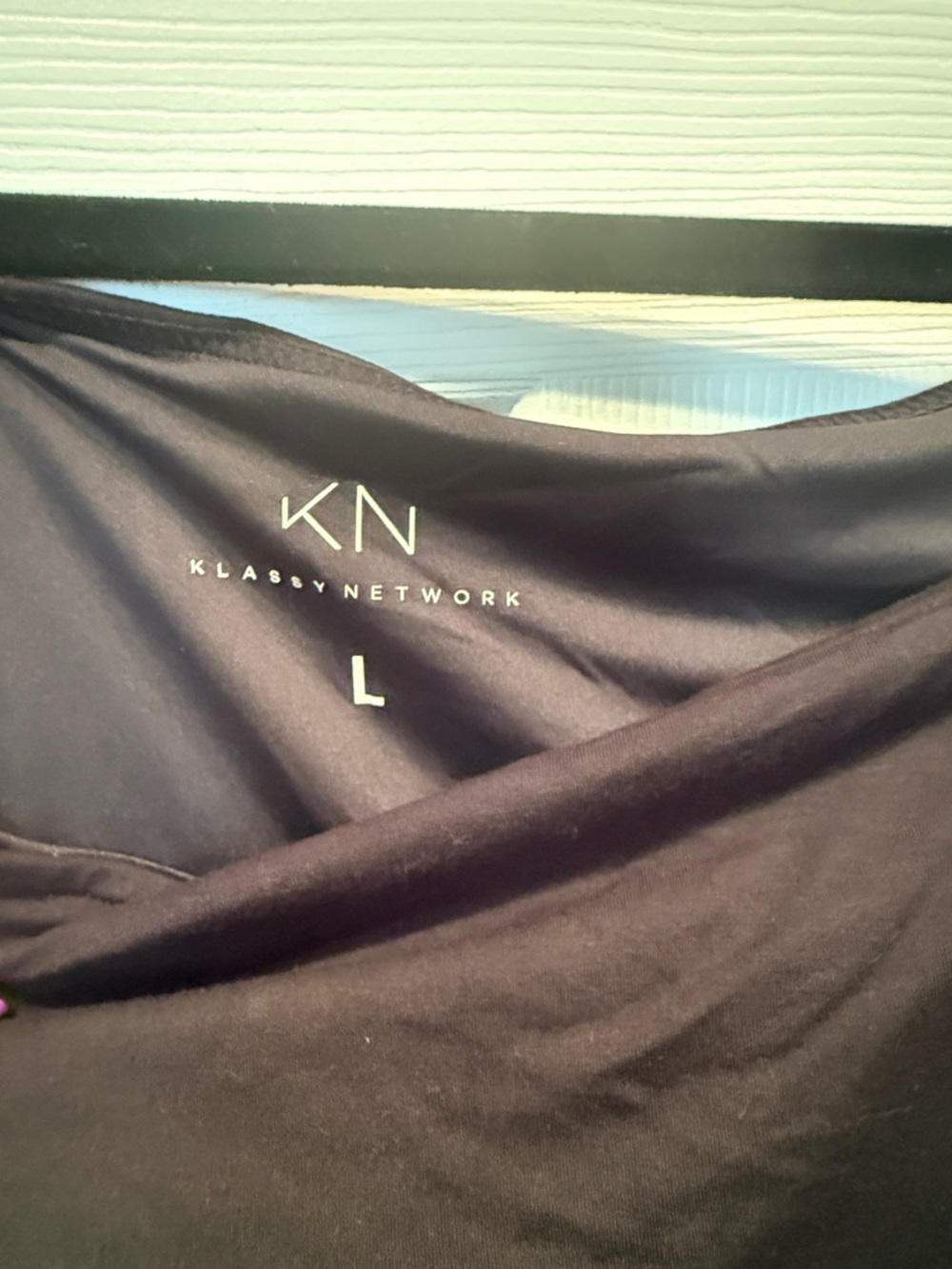 Klassy Network Black Off-Shoulder Long Sleeve Top - Picture 2 of 3